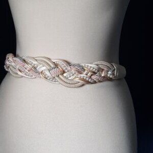 Vintage pearl rope belt